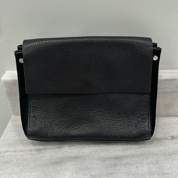 Treasure & Bond Black Leather & Suede Carly Crossbody Bag - Picture 3 of 10